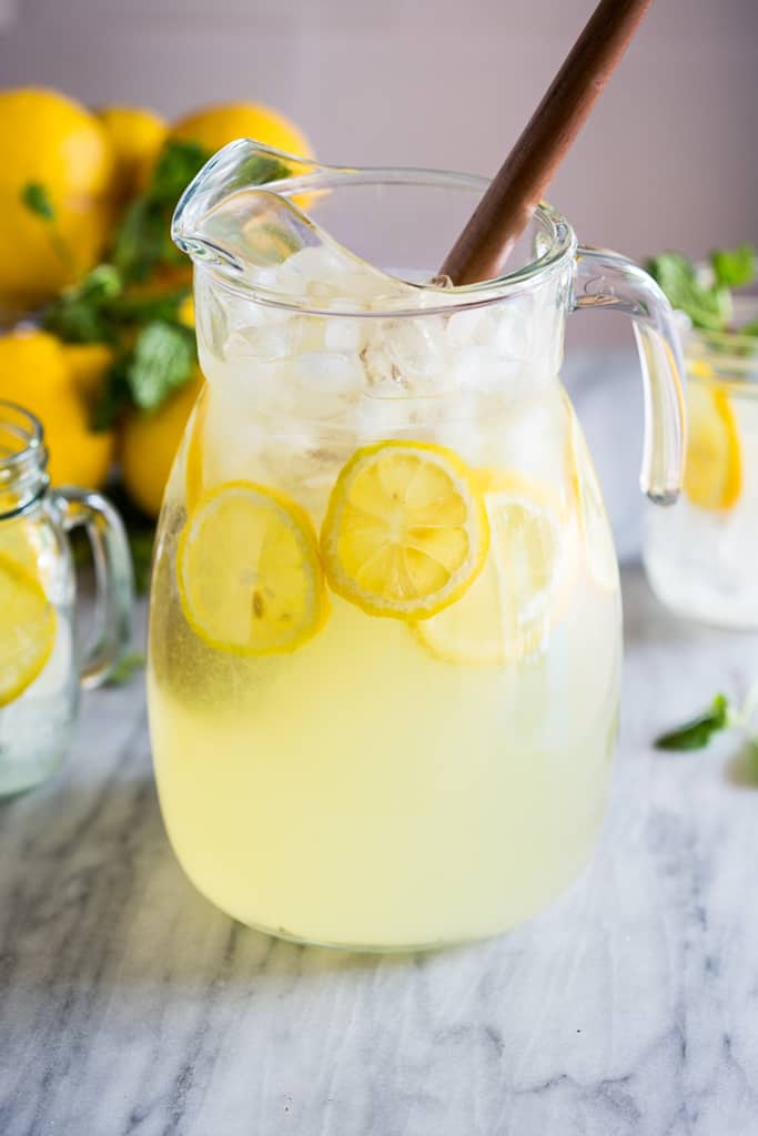 lemonade in pitcher