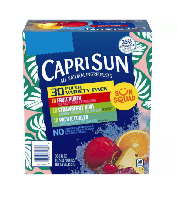 capri sun, picnic essentials