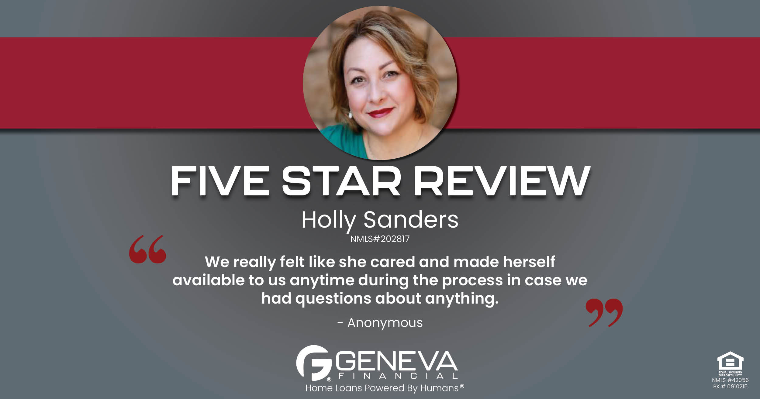 5 Star Review for Holly Sanders Geneva Financial, Arizona