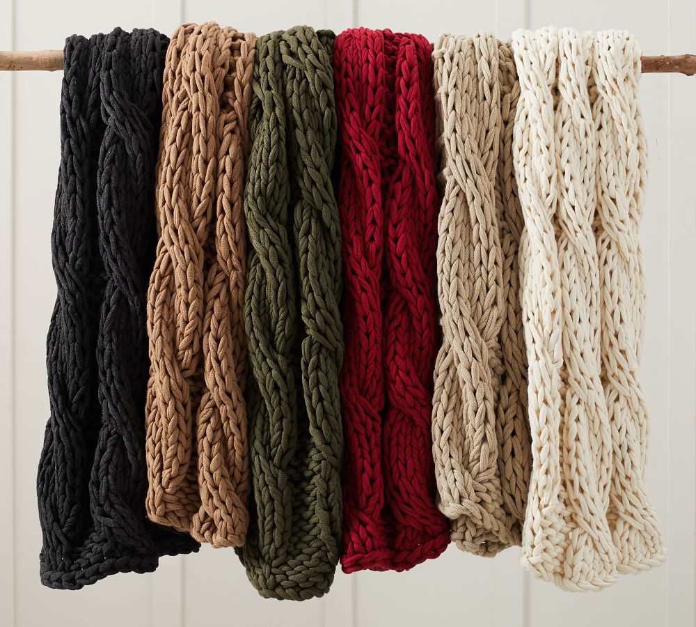 chunky knit throws