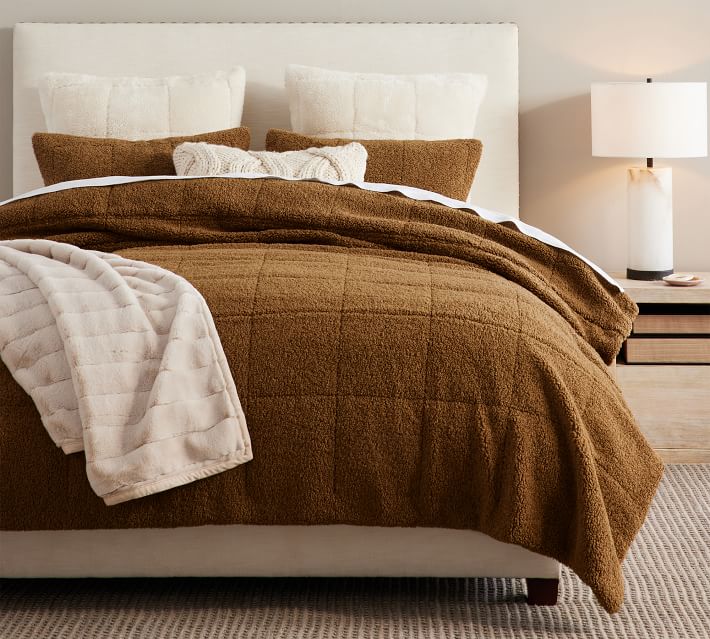 Teddy Faux Fur Quilt & Shams