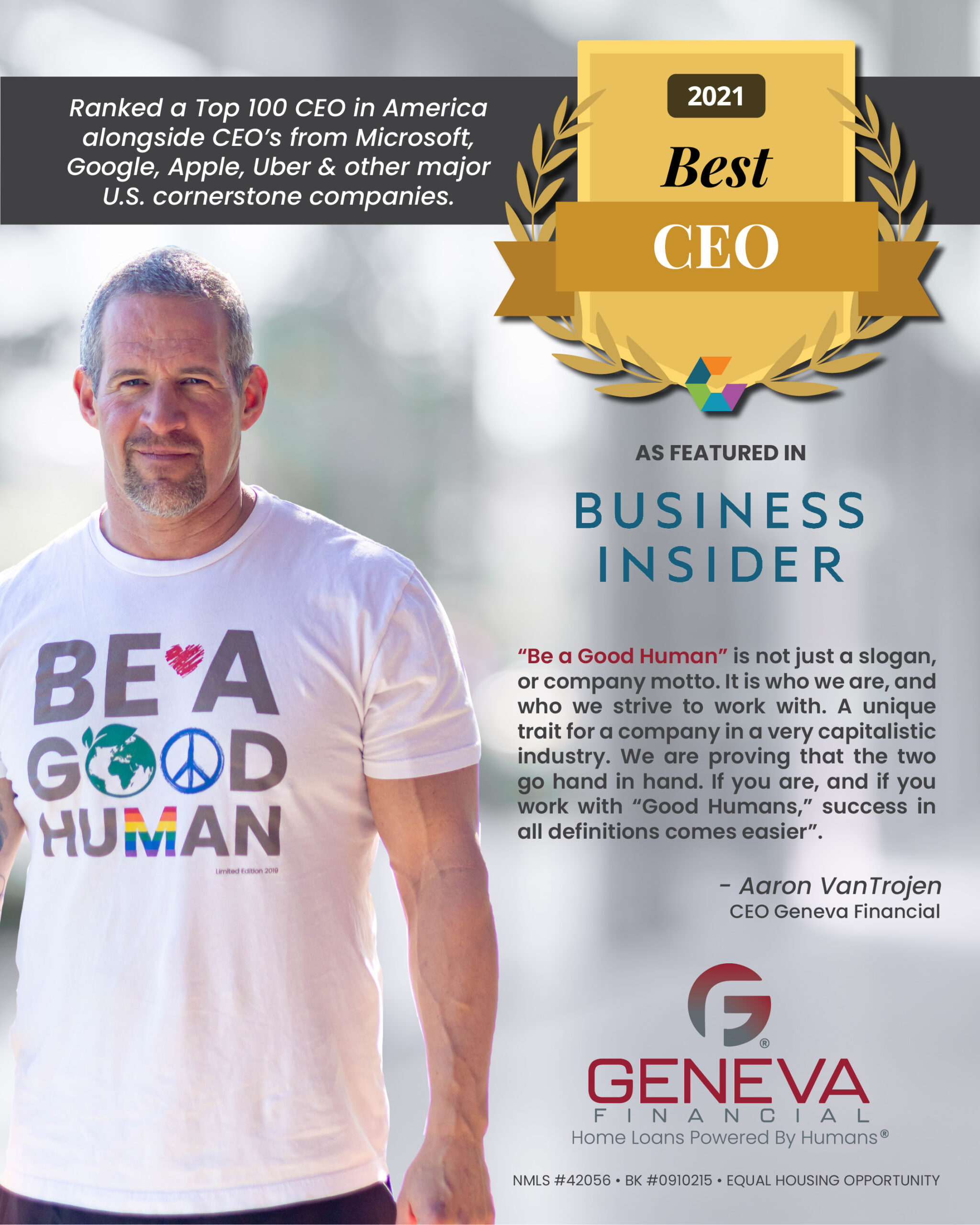 Geneva Financial is honored to announce we have been awarded a Best CEO for 2021 via Comparbly.com for large companies.
