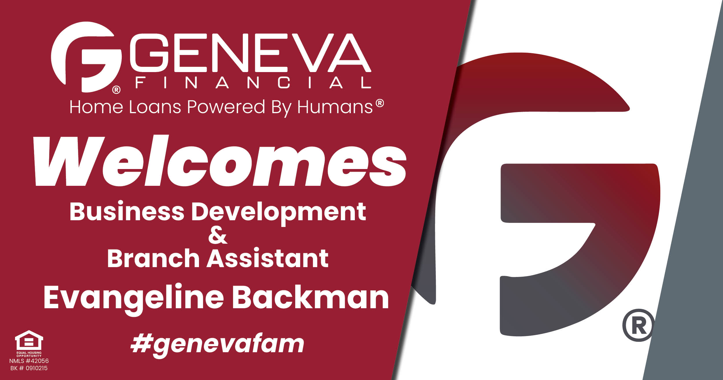 Geneva Financial Welcomes New Business Development and Branch Assistant Evangeline Backman to Salem, OR – Home Loans Powered by Humans®.