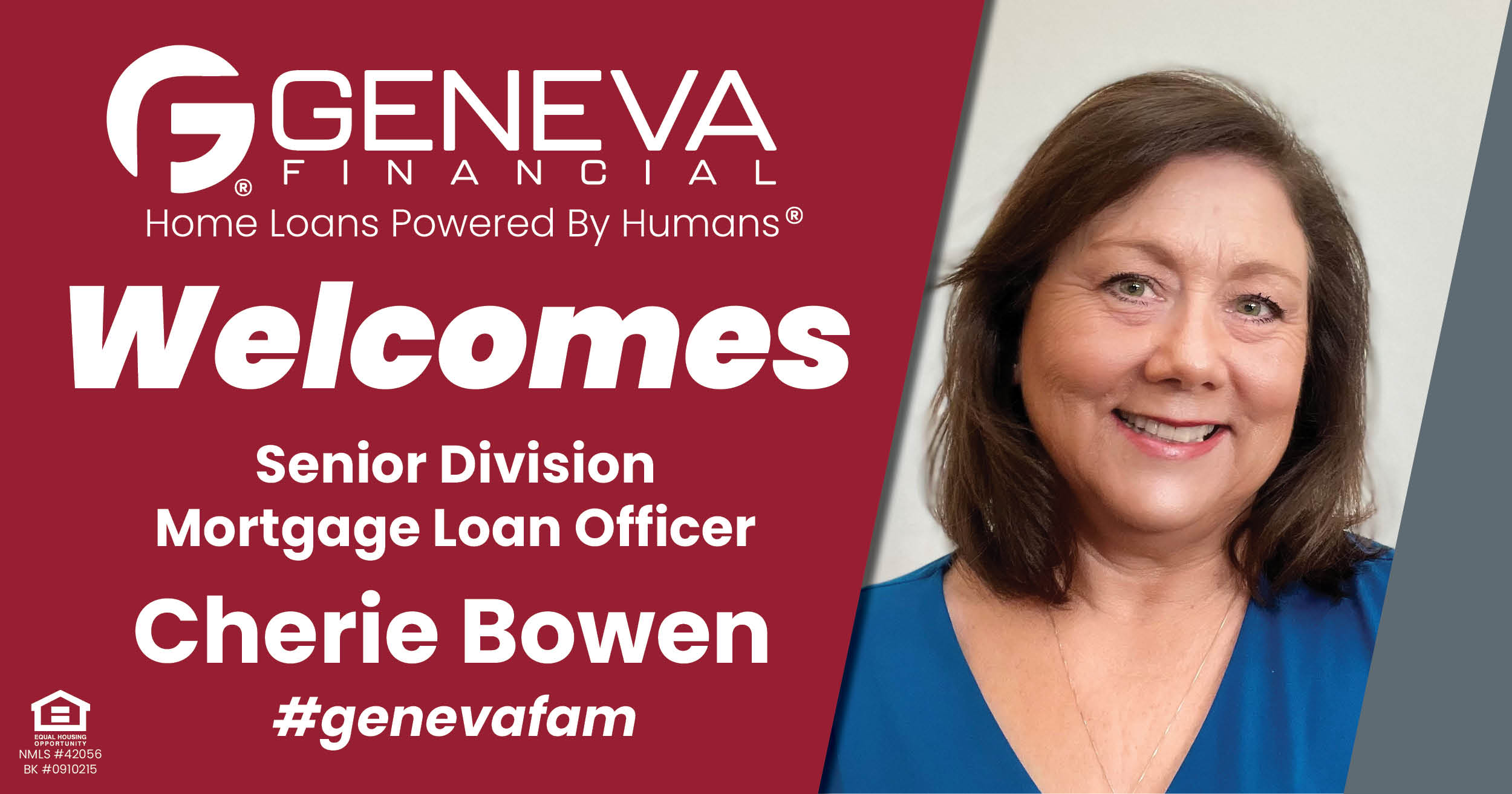 Geneva Financial Welcomes New Senior Division Loan Officer Cherie Bowen to Weatherford, TX – Home Loans Powered by Humans®.