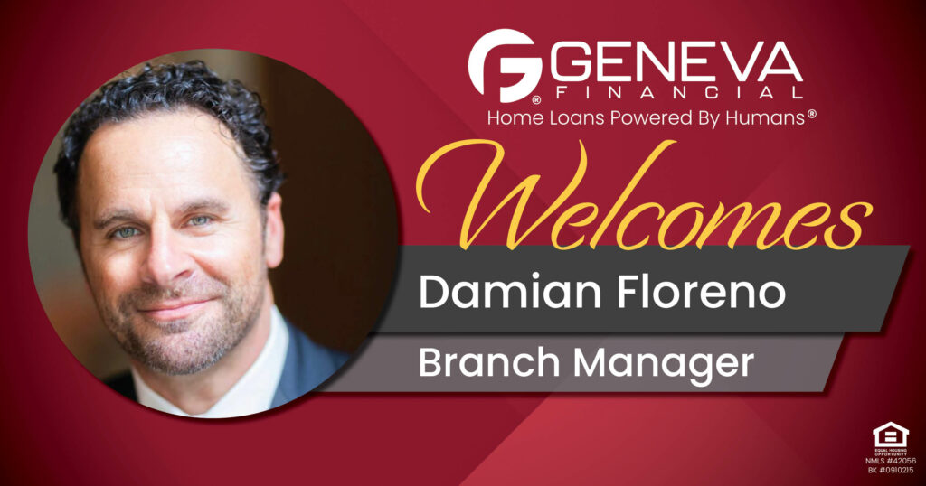 Geneva Financial Welcomes New Branch Manager Damian Floreno to Tacoma, Washington – Home Loans Powered by Humans®.