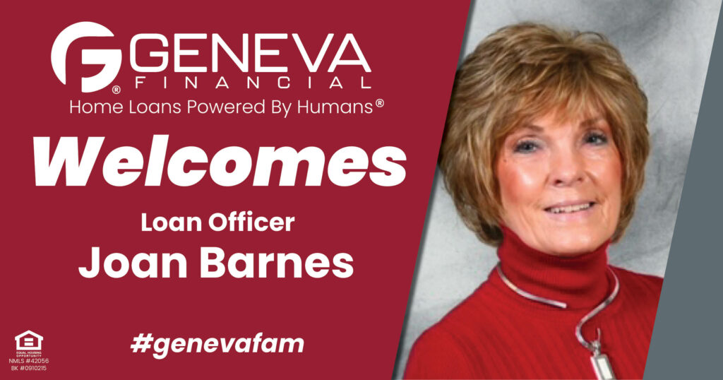 Geneva Financial Welcomes New Loan Officer Joan Barnes to Richmond, Virginia – Home Loans Powered by Humans®.