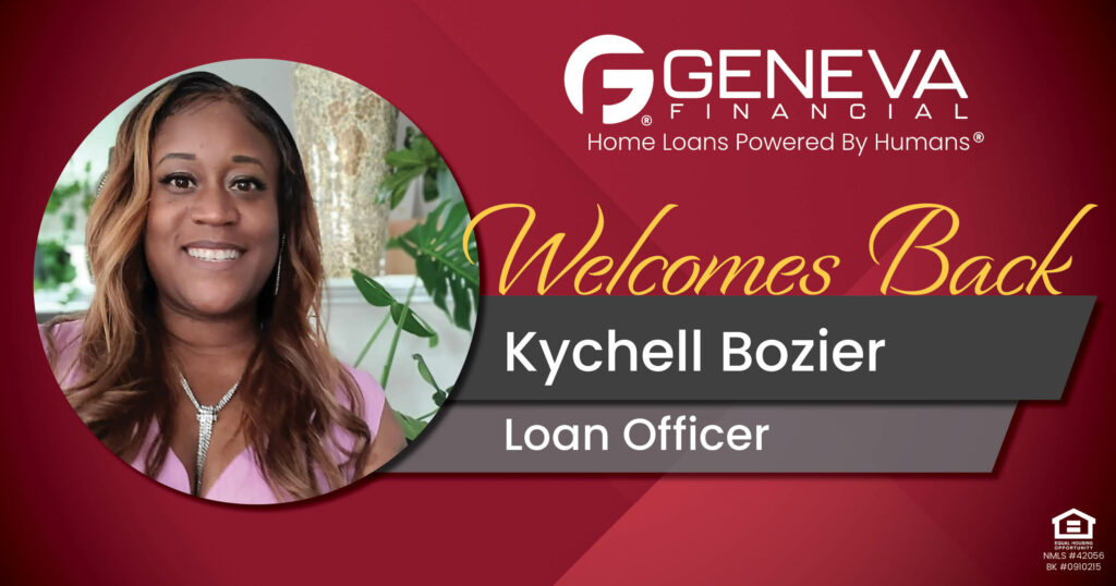 Geneva Financial Welcomes Back Loan Officer Kychell Bozier to Mount Holly, North Carolina – Home Loans Powered by Humans®.