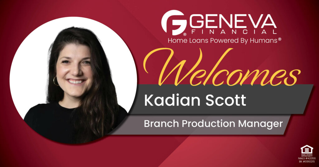 Geneva Financial Welcomes New Branch Production Manager Kadian Scott to Las Vegas, NV – Home Loans Powered by Humans®.