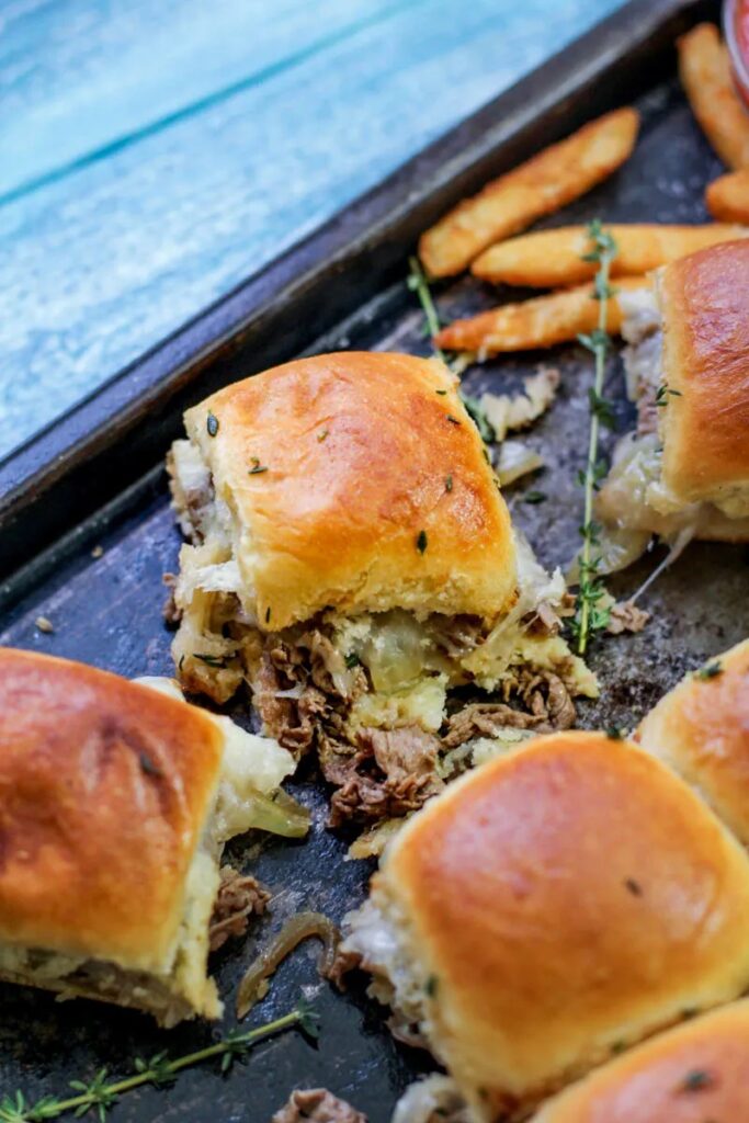 Philly Cheesesteak Sliders - Home By Geneva