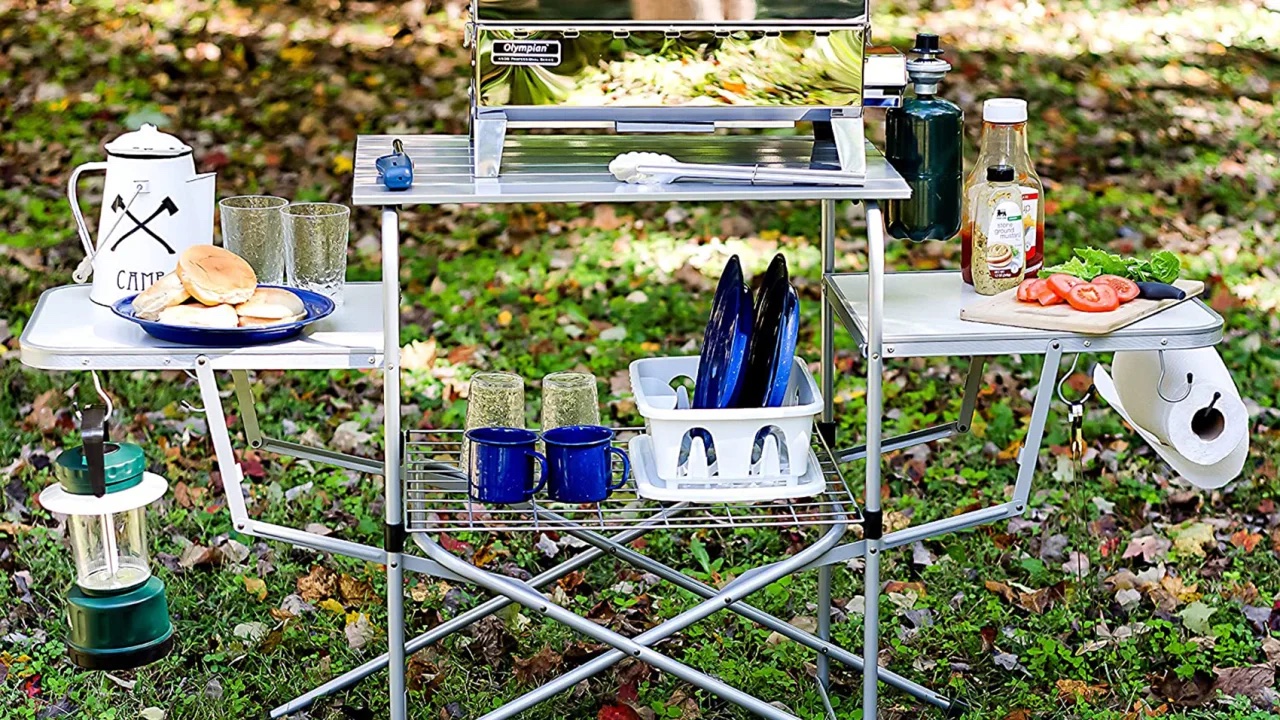 Camco Deluxe Folding Grill Table