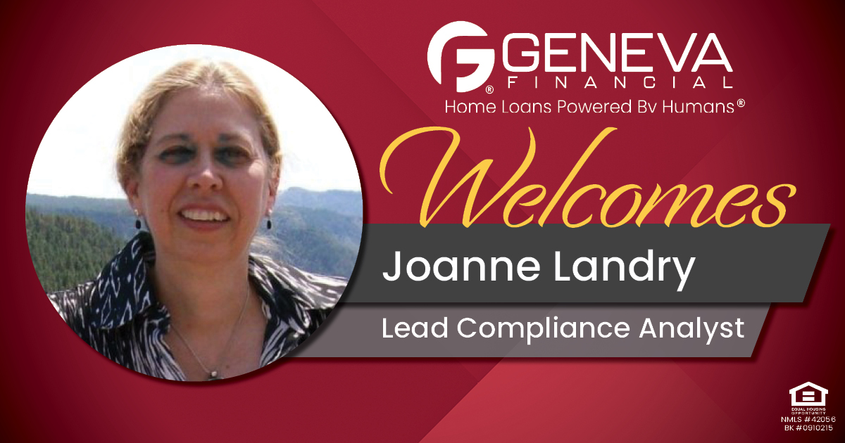 Geneva Financial Welcomes New Lead Compliance Analyst Joanne Landry to Geneva Corporate – Home Loans Powered by Humans®.