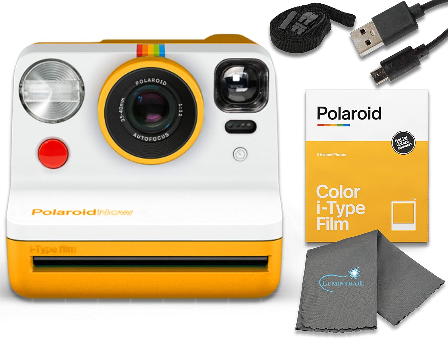 Yellow polaroid camera