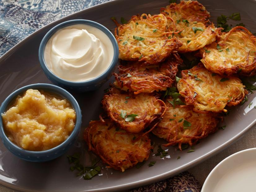 Potato Latkes with Spiced Apple Pear Sauce