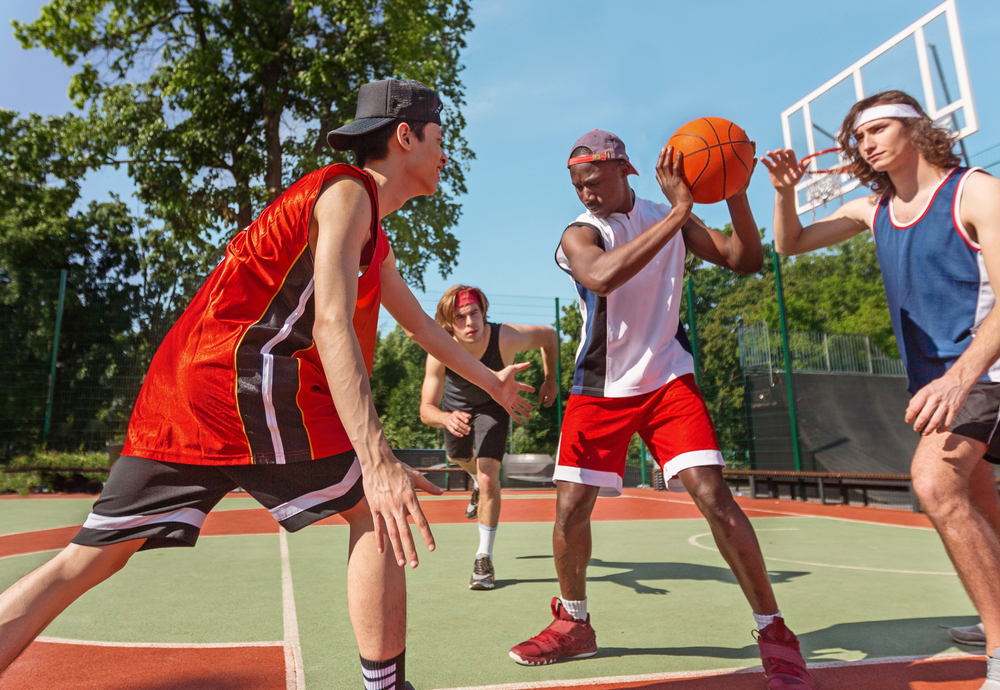 Pickup basketball game