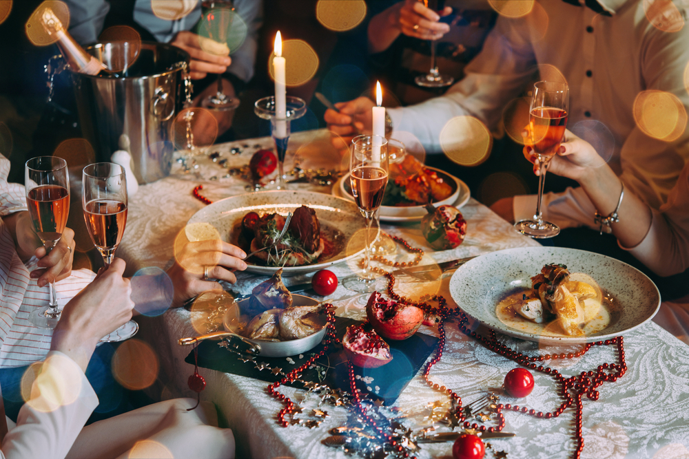 people eating at table