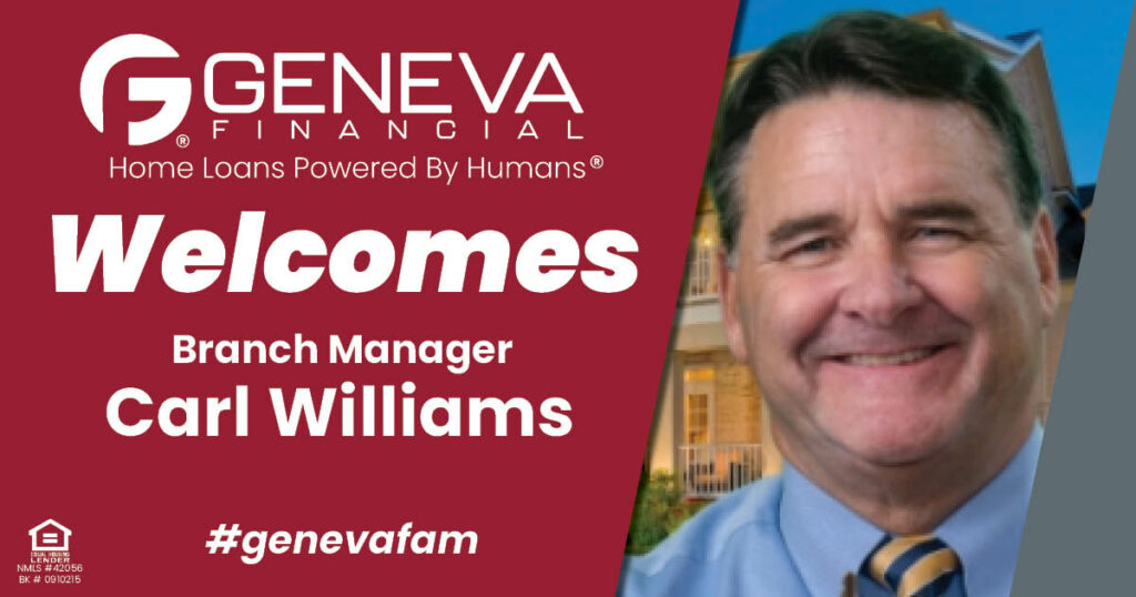 Geneva Financial Welcomes New Branch Manager Carl Williams to Saint Augustine, Florida – Home Loans Powered by Humans®.