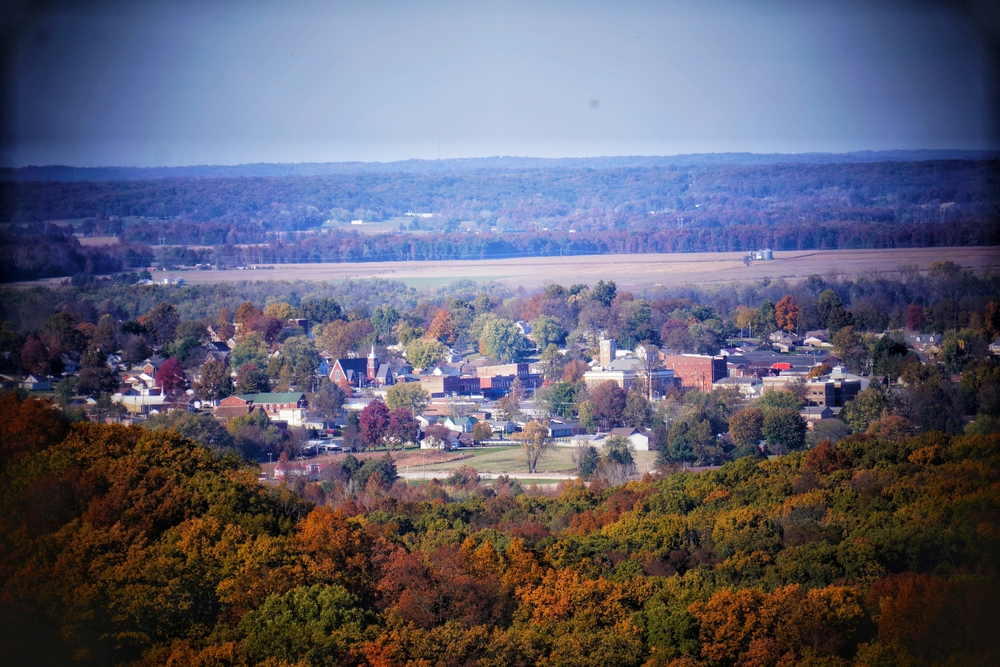 Overlook brownstown indiana Vista from hill tops