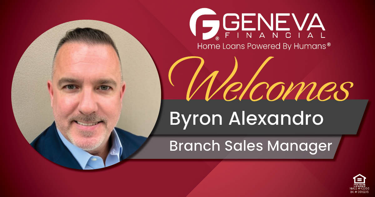 Geneva Financial Welcomes New Branch Sales Manager Byron Alexandro to Missouri Market – Home Loans Powered by Humans®.