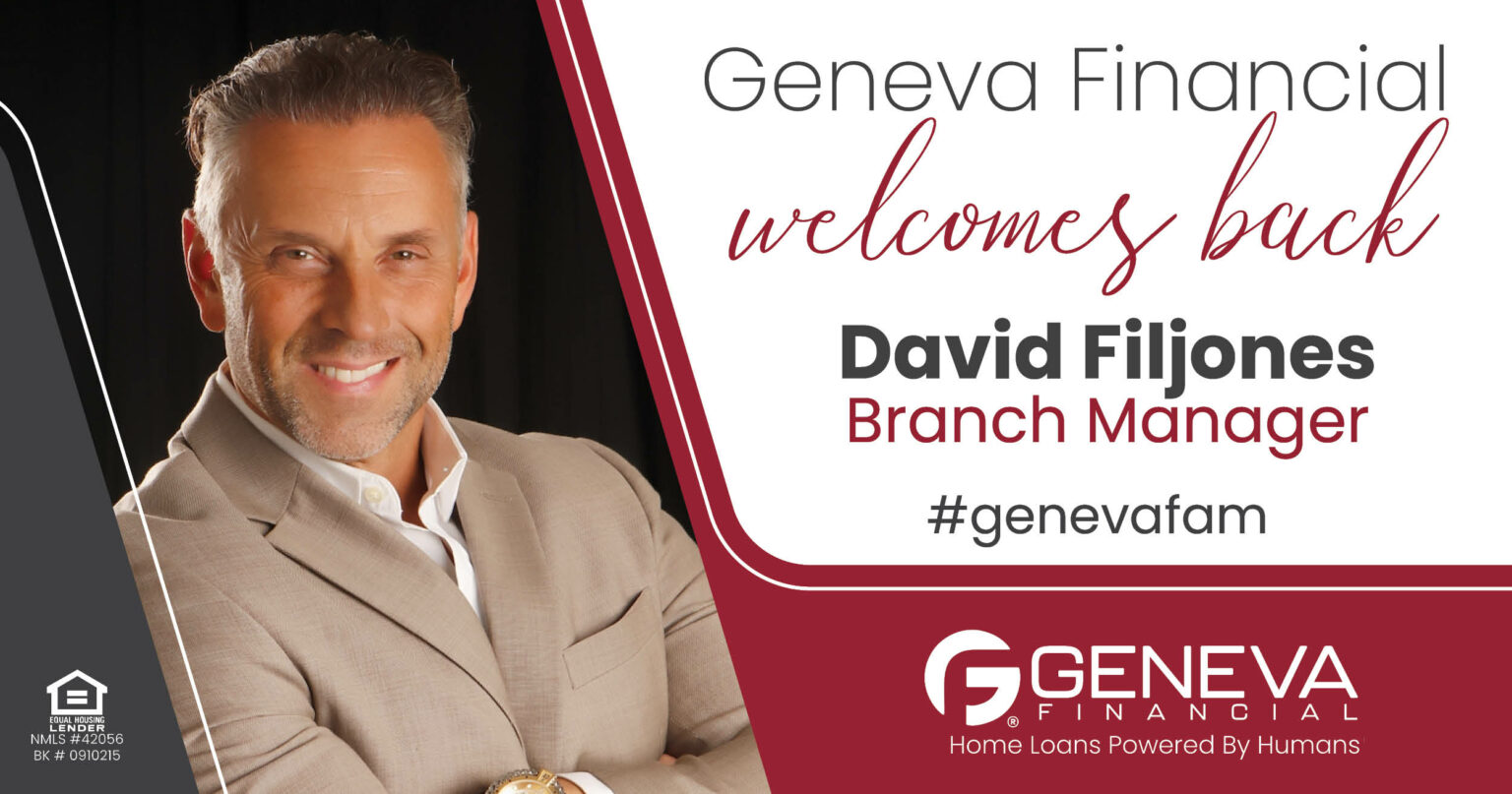 Geneva Financial Back Branch Manager David Filjones to Florida