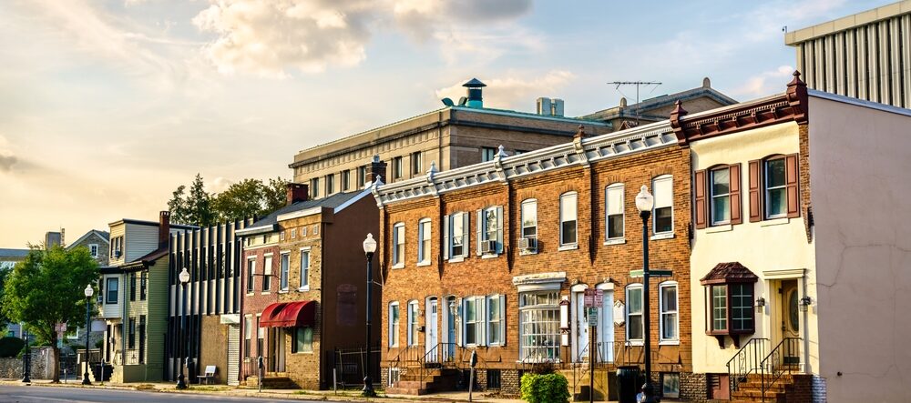 Architecture of downtown Trenton in New Jersey, United States