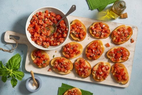 Garlic Tomato Bruschetta