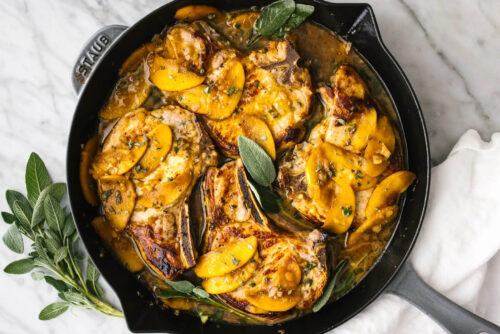 Apple Cider Sage Pork Chops