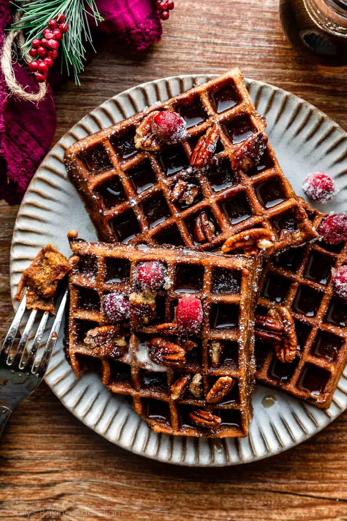 Easy Gingerbread Waffles