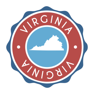 Virginia badge blue